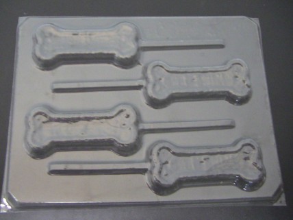 674 Dog Bone Lollipop Chocolate or Hard Candy Lollipop Mold